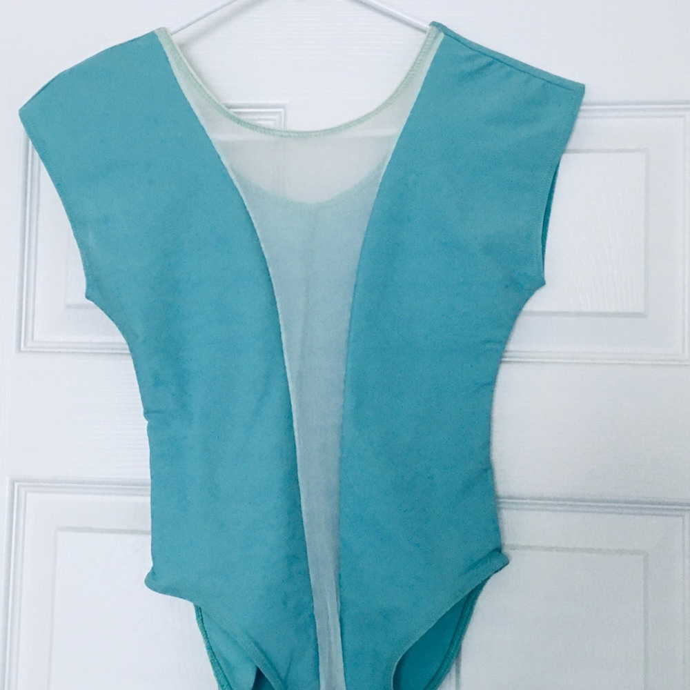 NWOT American Apparel Teal/Light Blue Leotard